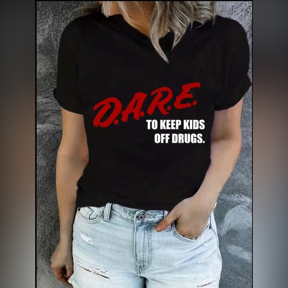 New Dare to keep kids off drugs vintage style tshirt - Picture 2 of 4
